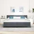 vidaXL Box Spring Postelja z Blazino Temno Siva 200x200 cm Žamet