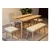 HANAH HOME Vina Mini 03 1005 Oak Cream Produžni set trpezarijskih stolova i stolica (6 komada))