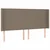 Vidaxl LED posteljno vzglavje taupe 183x16x118/128 cm blago