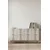 Hanah Home komoda Slim 150, 150 cm, bela / travertin / zlatna
