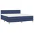 Vidaxl Box spring postelja z vzmetnico LED modra 160x200 cm blago
