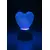 Rabalux Dečija gliter lampa Heart, RGB, Bela