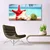 tulup.si Steklena slika Shell starfish art 140x70 cm 4 obešalnika