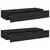 Zidne police s ladicom 2 kom crne 60 x 23,5 x 10 cm MDF