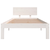 Greatstore Posteljni okvir bel iz trdne borovine 90x200 cm