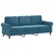 2-dijelni set sofa s jastucima plavi baršunasti