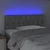 LED uzglavlje svjetlosivo 100 x 7 x 78/88 cm od tkanine
