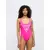 GUESS Enodelne kopalke VIOLET neonsko roza/bela