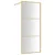 Stijenka za walk-in tuš sa staklom ESG zlatna 90 x 195 cm