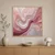 WallXpert uramljena slika na platnu Cc-K-Ah-1012, apstraktni fluidni talasi u roze i bordo tonovima, 80 x 80 cm
