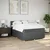 Vidaxl Box spring postelja z vzmetnico temno siva 140x200 cm blago