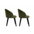 HANAH HOME Set 2 stolice Bentley Green Black
