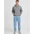 Bluza Solid moška, siva barva,