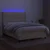 Vidaxl Box spring postelja z vzmetnico LED krem 140x190 cm blago