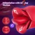 SuperLove 4in1 Flapping & Licking Mouth Vibrator Red