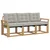 Set vanjskih sofa s jastukom 3 pcs Bijela i svjetlosiva