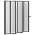 Tuš paravan Crna 168 x 140 cm Aluminij