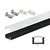Set aluminijumski profil za LED trake 2m 17.5x7 mm crni