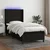 Vidaxl Box spring postelja z vzmetnico LED črna 100x200 cm blago