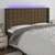 LED uzglavlje tamnosmeđe 163x16x118/128 cm od tkanine