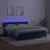 Vidaxl Box spring postelja z vzmetnico LED temno modra 160x200cm žamet