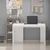 Hanah Home radni sto Velora, 147 cm, beli / orah