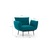 ATELIER DEL SOFA Fotelja Jax Solo Petrol Green GR124