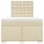 vidaXL Box spring postelja z vzmetnico krem 120x200 cm blago