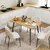HOMCOM HOMCOM Jedilna miza MDF, jeklo 160D x 75Š x 77V cm naravni les, (5000242580)