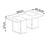 HANAH HOME Sto za dnevnu sobu Matris White Sapphire Oak