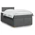 Vidaxl Box spring postelja z vzmetnico temno siva 120x200 cm blago