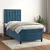 Vidaxl Box spring postelja z vzmetnico temno modra 100x200 cm žamet
