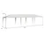 Paviljon za zabave 9x3m bez stranica Beli