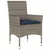 Set stola i stolica 3 pcs Siva i tamnoplava PE ratan