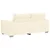 Vidaxl Dvosed kremne barve 180x77x82 cm žametno blago