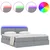 Krevet S LED lampica Svijetlo siva 180 x 200 cm tkanina