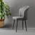 Hanah Home Set 2 trpezarijske stolice Sivo-Crni