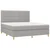 vidaXL Box spring postelja z vzmetnico LED sv. siva 180x200 cm blago