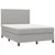 Vidaxl Box spring posteljni z vzmetnico svetlo siv 140x190 cm blago