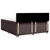 Vidaxl Box spring postelja z vzmetnico temno rjav 200x200 cm blago