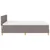 Vidaxl LED Box Spring Postelja z LED trakami Taupe 140 x 190 cm blago