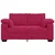 Vidaxl Dvosed vinsko rdeč 160x77x82 cm žamet