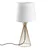 Opviq Stona lampa Telis-5384, 28x28x55 cm, IP20, Zlatno-bele boje