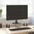 Stalak za monitor crni 60x20x8 cm kaljeno staklo i metal