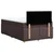 Vidaxl Box spring postelja z vzmetnico temno rjav 120x200 cm blago