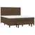 Vidaxl Box spring postelja z vzmetnico temno rjava 180x200 cm blago