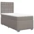 vidaXL Box spring postelja z vzmetnico taupe 90x190 cm blago