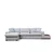 Atelier del Sofa Ugaona garnitura Loop 14 95x85x332cm Svetlosiva