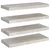 Plutajuće zidne police 4 kom boja betona 60 x 23,5 x 3,8 cm MDF
