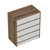 Hanah Home Elina 8173 Komoda, Braon-Bela